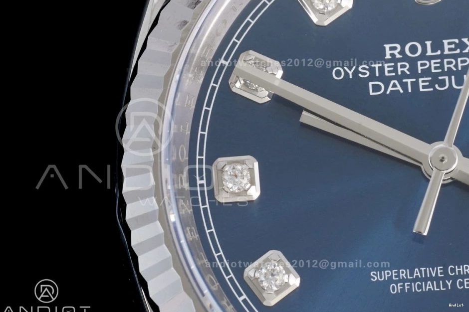Steel SH Jubilee 555 1:1 ComfortFit Blue Edition on DateJust Bracelet Clean 36 Best 126234 Diamonds Dial 904L 0807